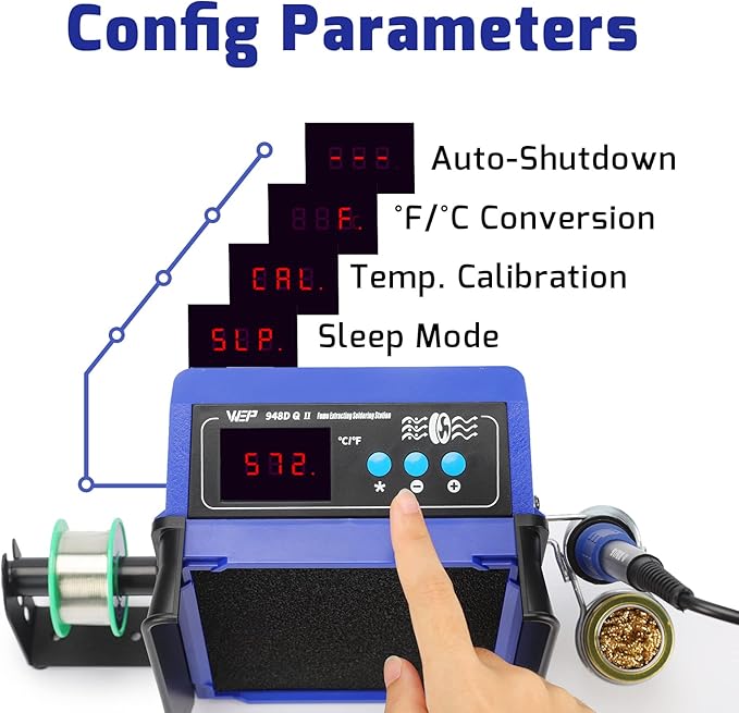 Estación De Soldadura 2 En 1 Con Extractor De Humos 110V miniatura 6