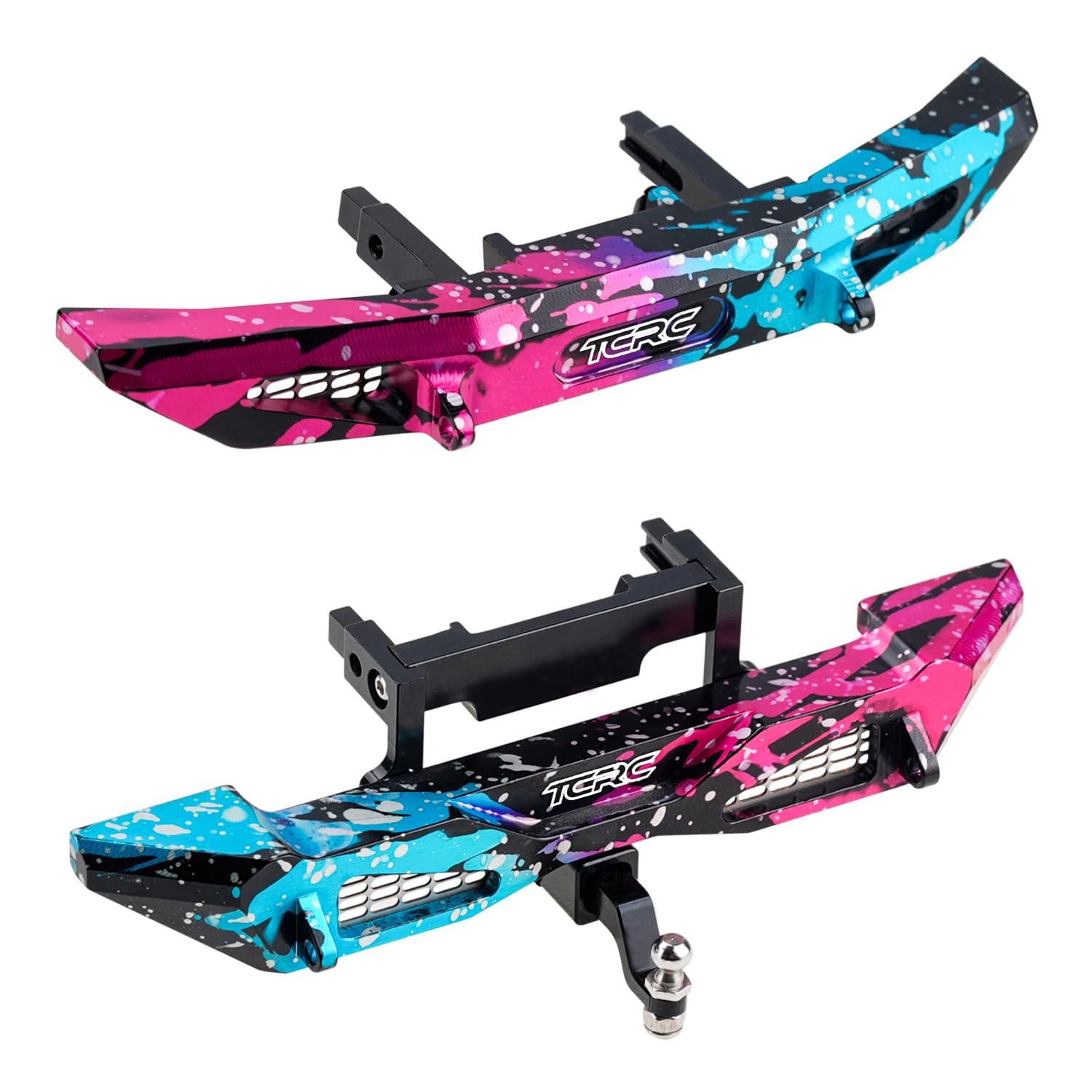TCRC Splash Anodizing Aluminum Front and Rear Bumpers set for TRX4M Bronco 1/18 RC Crawler Car Upgrade Parts