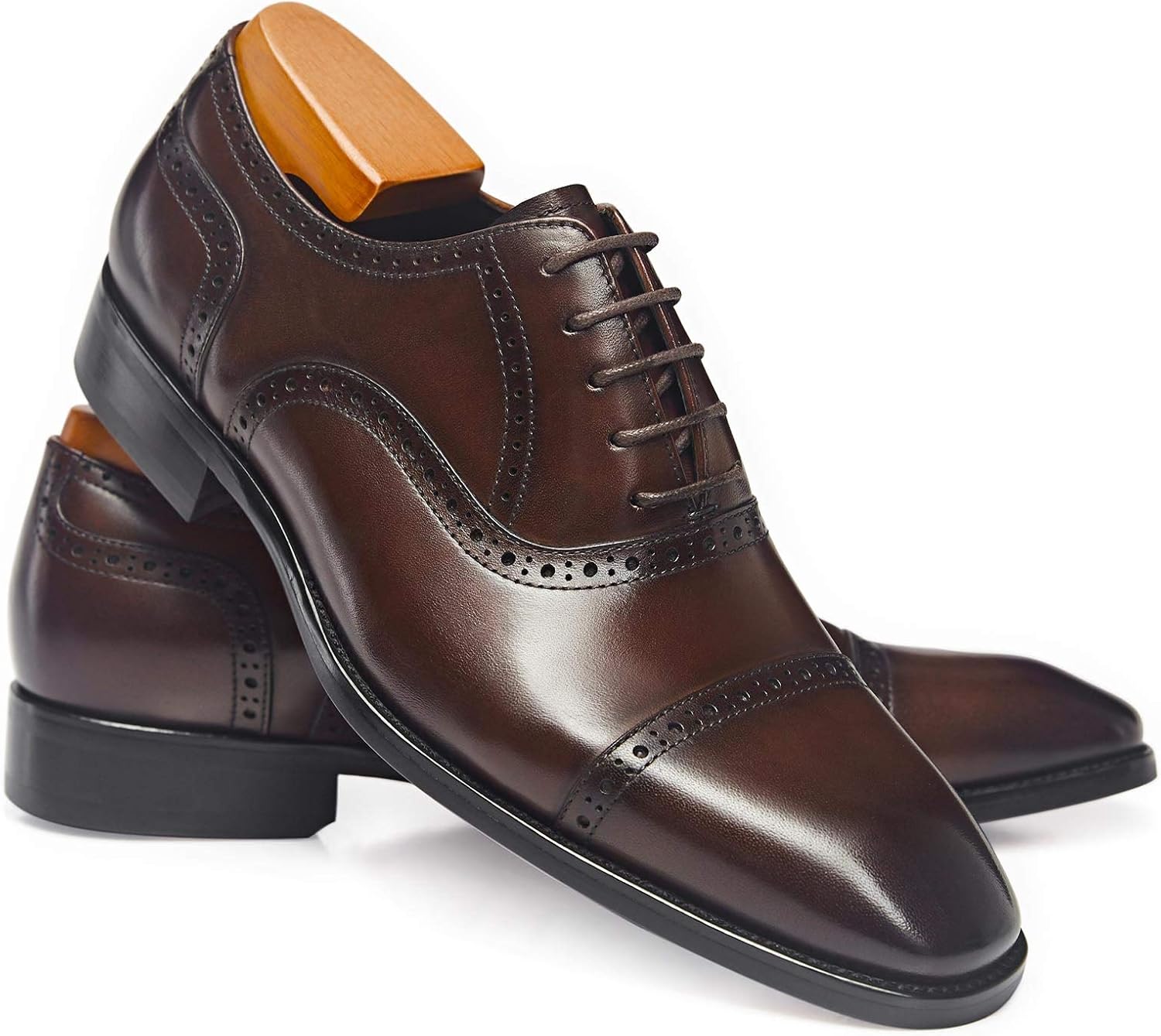 Men's Dress Shoes Oxford Formal Modern Leather Shoes for Men - Image 3