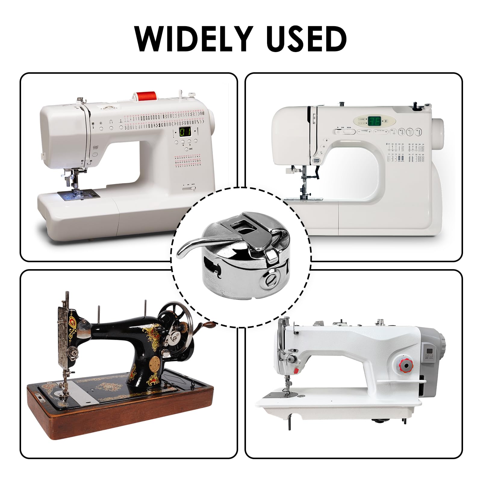Boîtier De Canette Universel En Métal Pour Machine à Coudre - Compatible Brother, Singer, Janome Et Plus | Pièce De Rechange Robuste