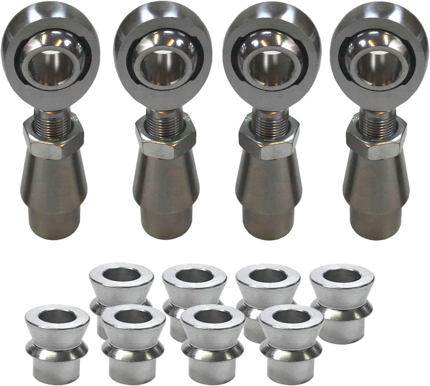 7/8" Heim Joint Kit - Chromoly Heim Joints 7/8" for 1.75" OD 120 Wall Tube w/Spacers - Fabricate 4-Link Tie Rod Ends Suspension Steering UTV Rock Crawler Sand Rail Hot Rod Johnny Joint [6101B49] 4-Set