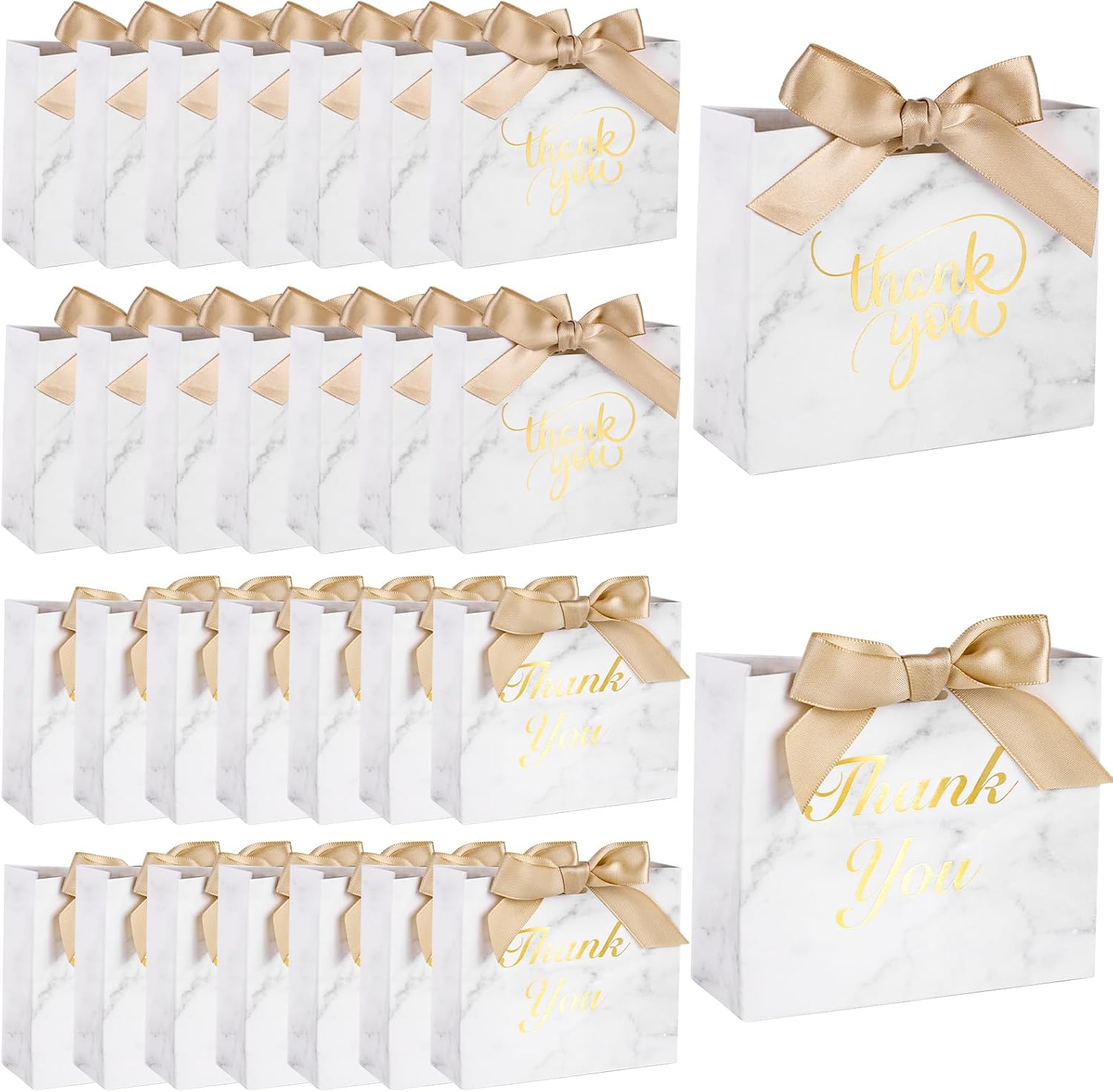 VGOODALL 30PCS Thank You Gift Bags, Party Favour Bags with