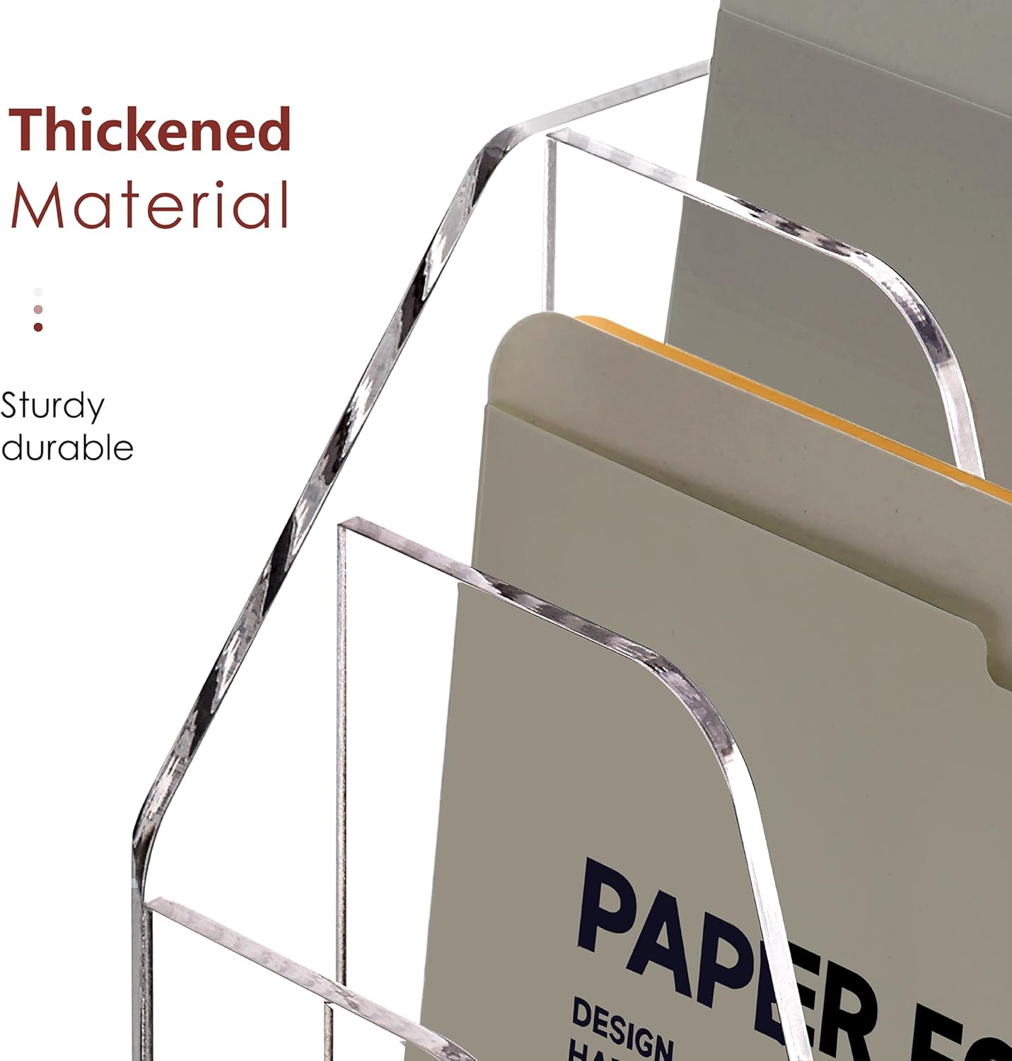 DINGHUO Acrylic Hanging Wall File Folder Organizer for Desk, Clear 3 Tier Document Paper Magazine Holder for Home, Office Organization, School - 1 Pack