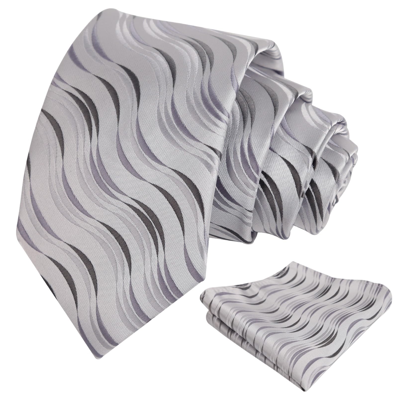 Alizeal Mens 3.15'' Gradient Novelty Tie Set with Pocket Square