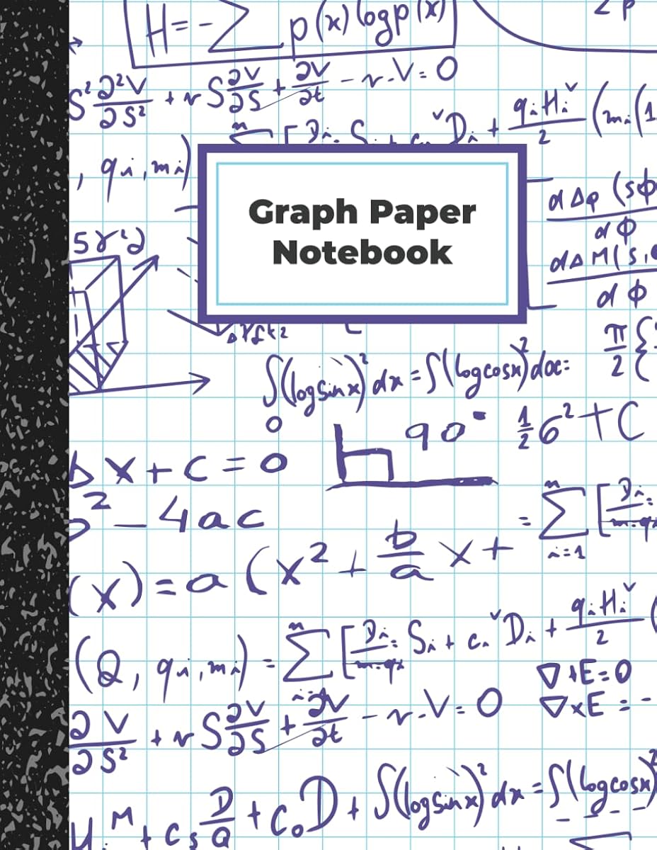 Graph Paper Notebook: Graph Paper Composition , Quad Ruled 4x4 , Grid Paper for Math & Science Students "8.5 x 11" Inch Notebook With 108 Pages (math notebooks )