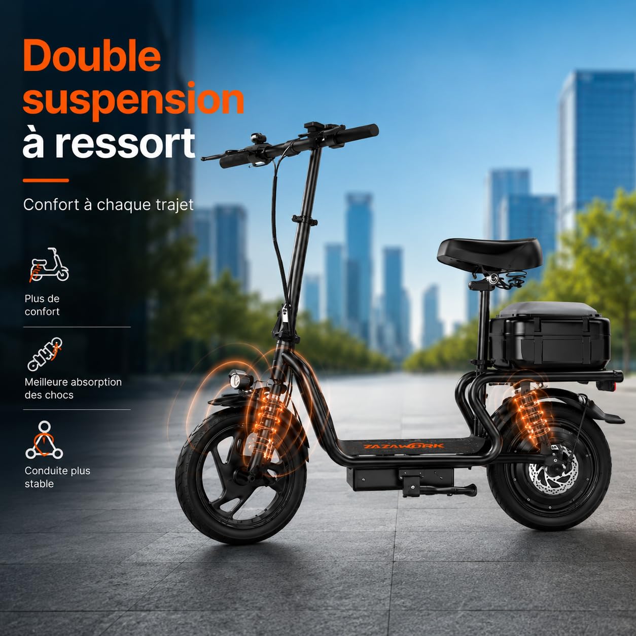 Cheevalry Electric Scooter for Adults Trottinette Electrique Adulte 250W Brushless Motor Trottinette électrique Tout Terrain 25km/h Pliable