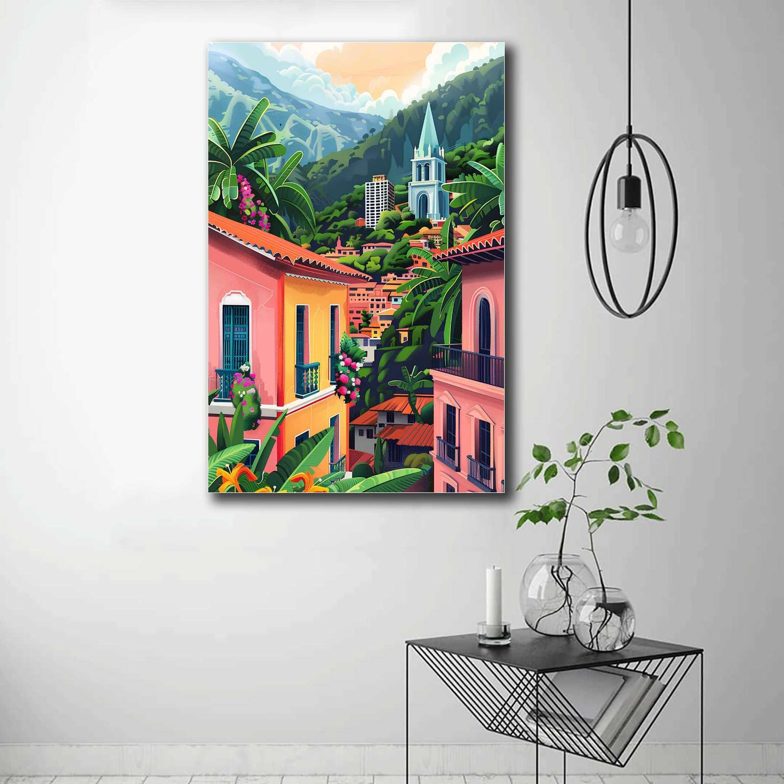 Amazon.com: SENLYCH Canvas Painting Wall Mural Print Colombia