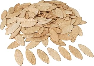 Tech Team 150-Pack #20 Wood Biscuits – Birch Compression Joinery Biscuits for Furniture Making, Edge Joining, Table Tops, Cabinets, Shelving & DIY Woodworking Glue-Ups
