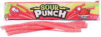Sour Punch Straws Strawberry - 24/2 oz.