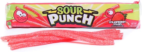Sour Punch Straws Strawberry - 24/2 oz.