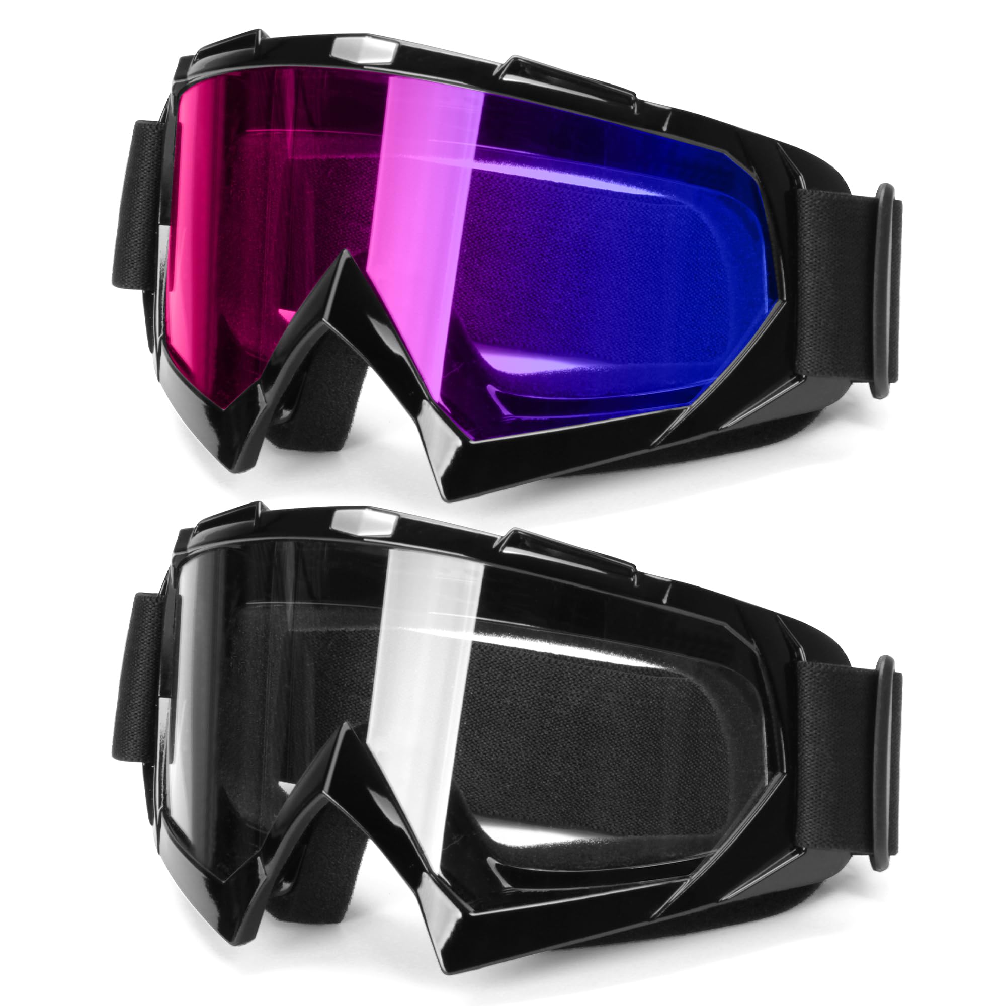JAGASOL Occhiali ATV per moto da cross, unisex, UV 400, antigraffio, antinebbia, antipolvere, per adulti, giovani e bambini