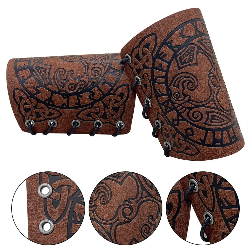 Style Vintage Fête Déguisement MiOYOOW Brassards Bras En Cuir PU - Armure Médiévale Réglable Pour Cosplay, Fête, Jeu Accessoire Déguisement Chevalier Jeu Style Vintage Fête Déguisement MiOYOOW Brassards Bras En Cuir PU - Armure Médiévale Réglable Pour Cosplay, Fête, Jeu Accessoire Déguisement Chevalier Jeu