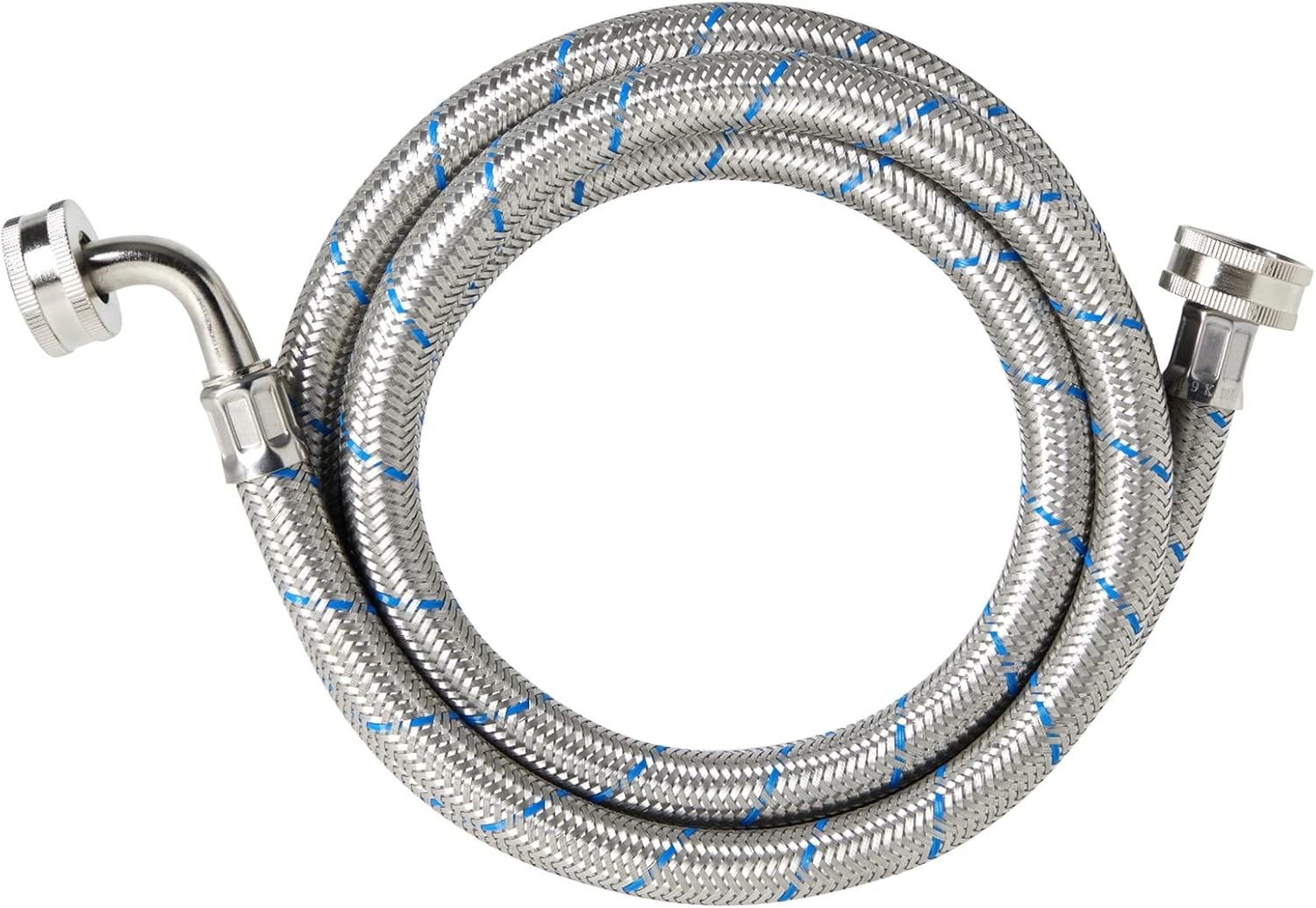 2 Pack Universal Washing Machine Hoses with 90 Degree Elbow Connection, Stainless Steel Rust and Burst Protection (6 Feet) : Appliances