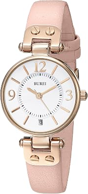 BUREI Womens Quartz Watch,25mm Small Elegant Dial with Leather Strap,Minimalist Lightweight Casual Dress Watch for Women,Mothers Day Gifts for Mom