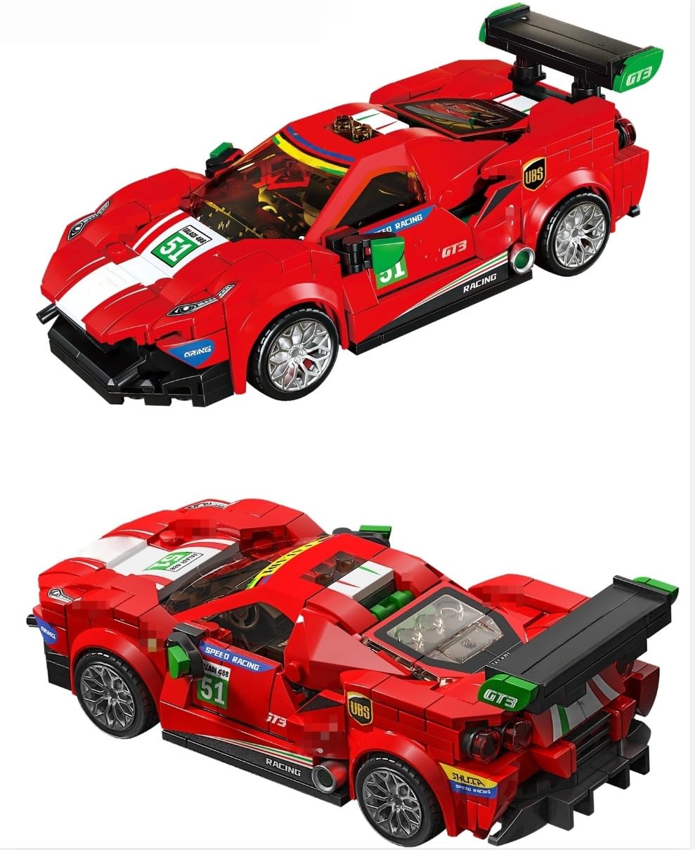 Technik Racing Cars Building Block Sets, Cool DIY Collectible SuperCar Building Kit, Sports Car Model Toy for Adults Kids, MOC Creative Construction Toys for Play & Display, 338 PCS โ image 1