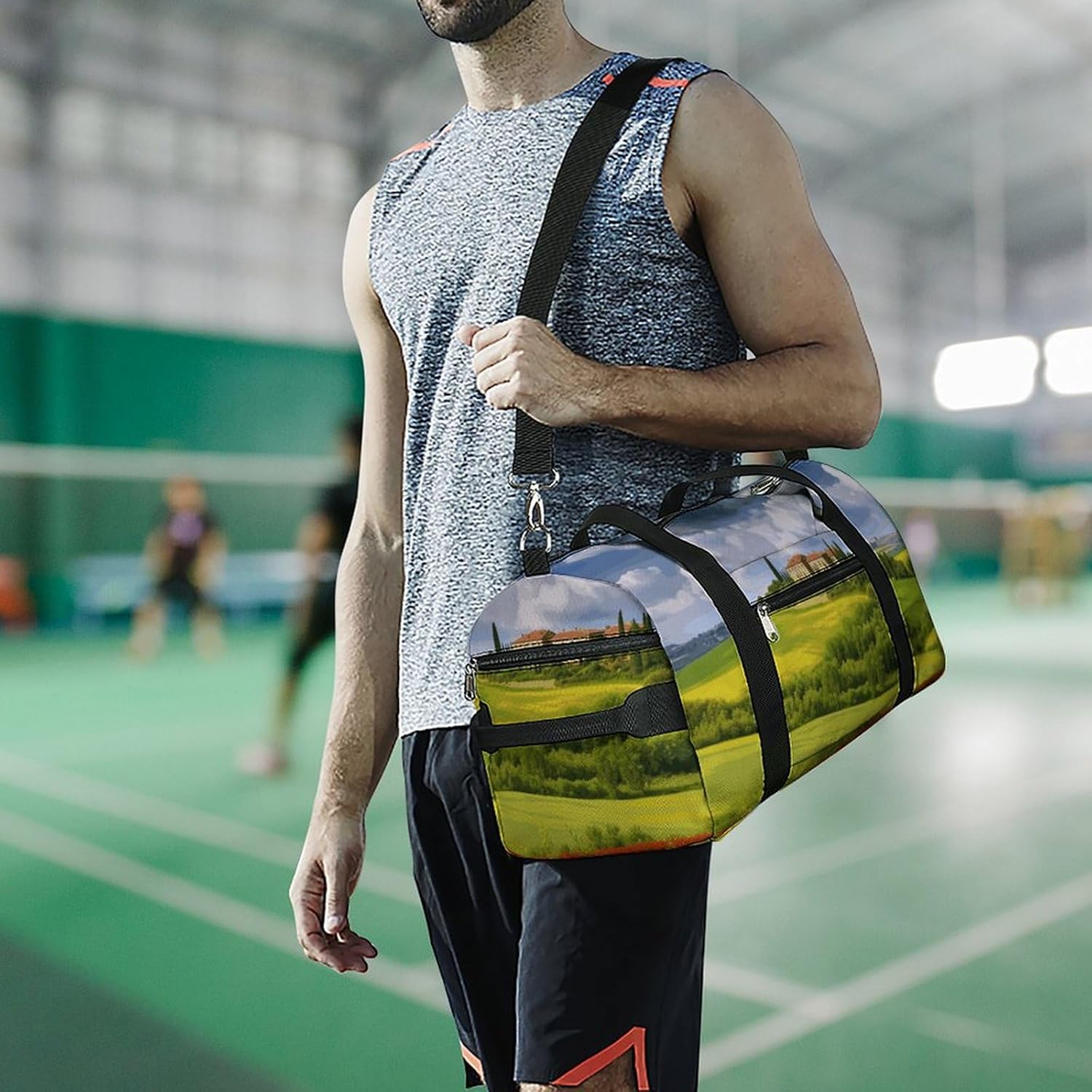 Gym Bag for Men Travel Duffle Bag Tuscany Spring Tote Bag Weekender Duffel Bag Weekender Bag for Sports