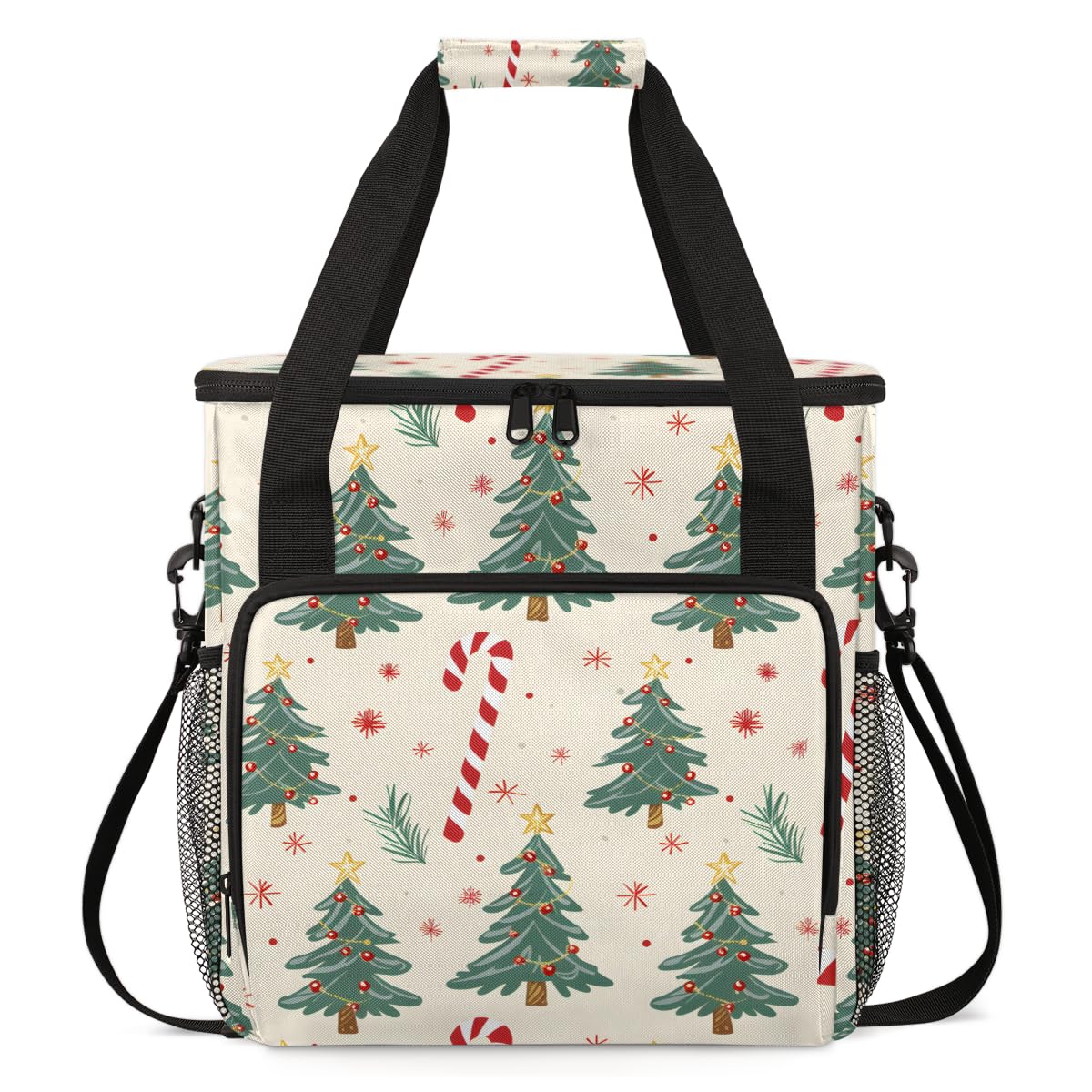 Cartoon Tree Coffee Maker Carrying Bag, Modern Tree Travel Storage Bag Compatible with K-Mini or K-Mini Plus, Single Serve Coffee Brewer Carrying Case with Multiple Pockets & Shoulder Strap