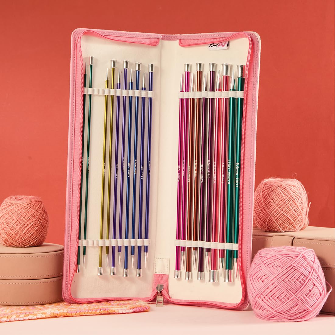 KnitPro Zing Grande Lange-Nadel-Set 10" (25cm) | 11 Größen (3 mm bis 8 mm)