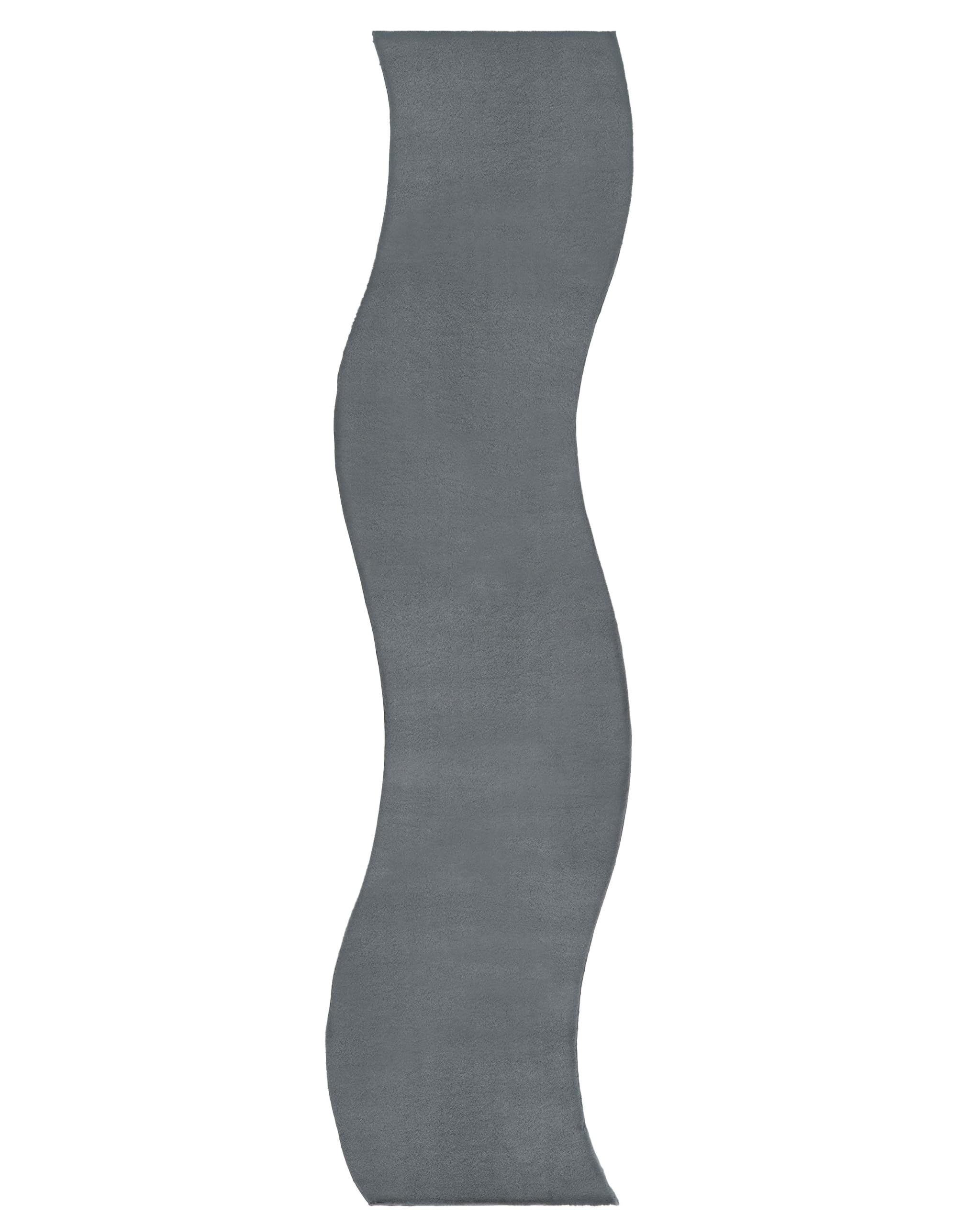 Alfombra pasillo de pelo largo gris oscuro 80x300 cm Tangra | Dale calidez a tu hogar