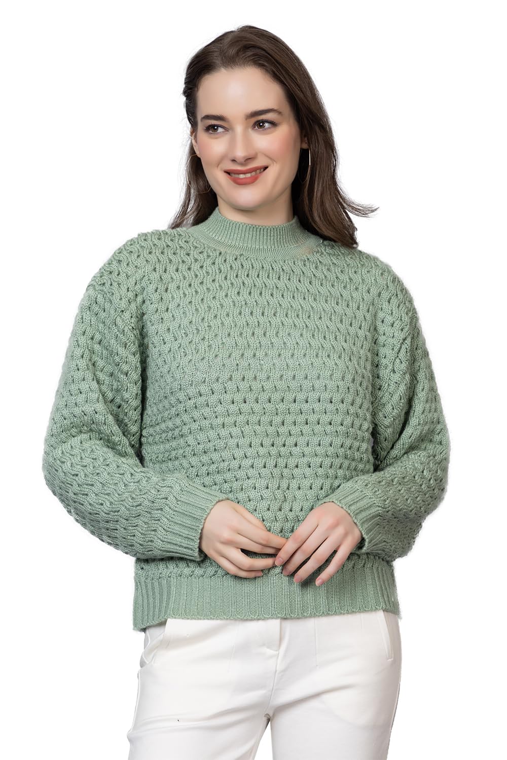 Women Pullover Sweater Relaxed Fit for Winter Wear | Full Sleeve | 100% Wool | Latest Stylish Turtle Neck Sweater for Winter Wear