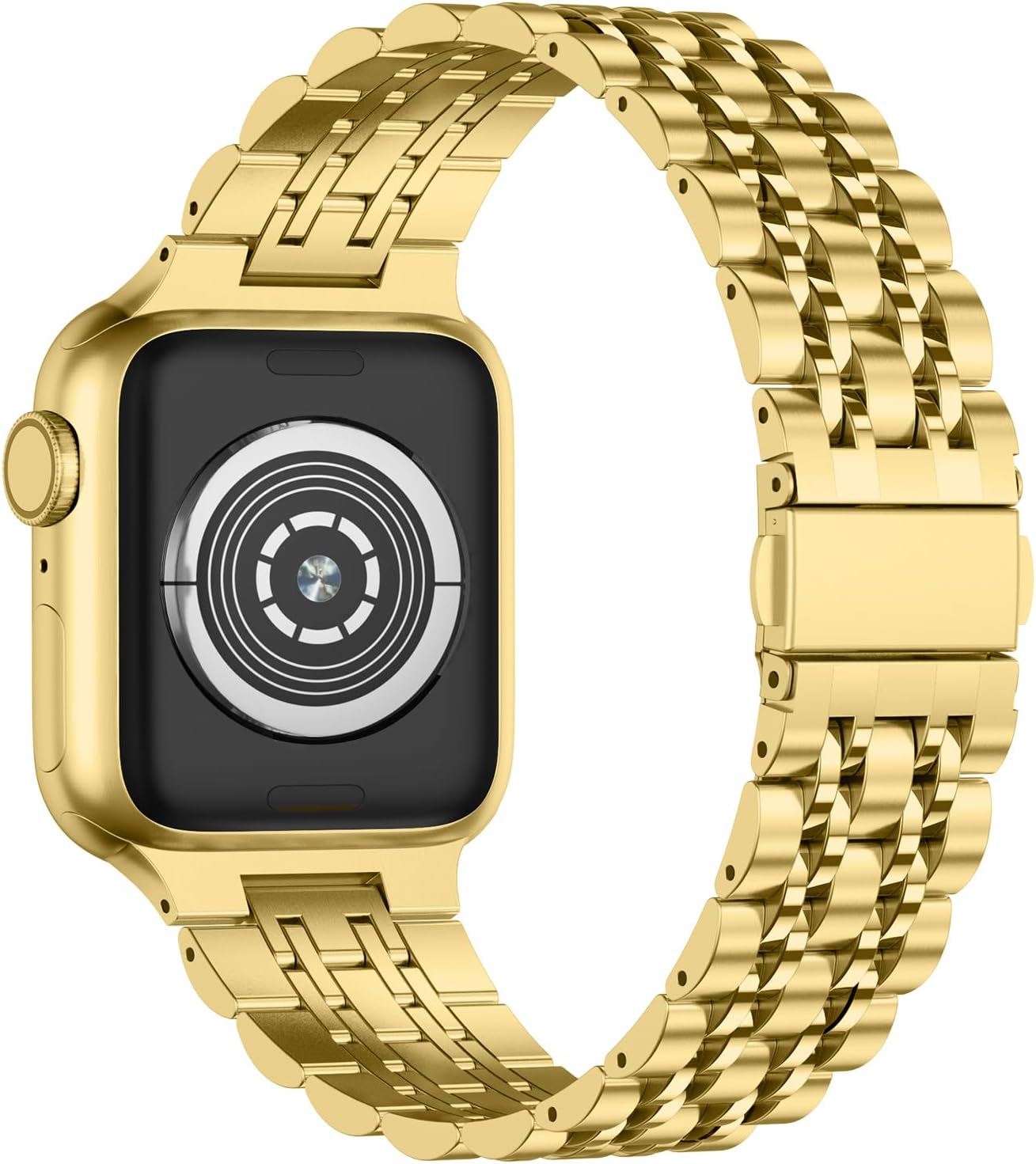 Anlinser Metal Bands Compatible with Apple Watch Band 49mm 46mm 45mm 44mm 42mm for Women Men, Stainless Steel Replacement Strap for iWatch Ultra 3/2/1 Series 11 10 9 8 7-1 SE (Gold) - Image 2