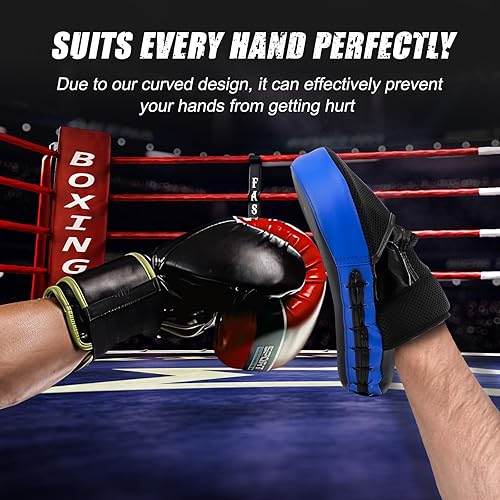 Vista 5 de CYFIE Juego de Boxeo para Niños – Manoplas de Golpeo y Almohadillas de Patada 2 en 1 para Karate, Muay Thai, Taekwondo – Equipo de Entrenamiento