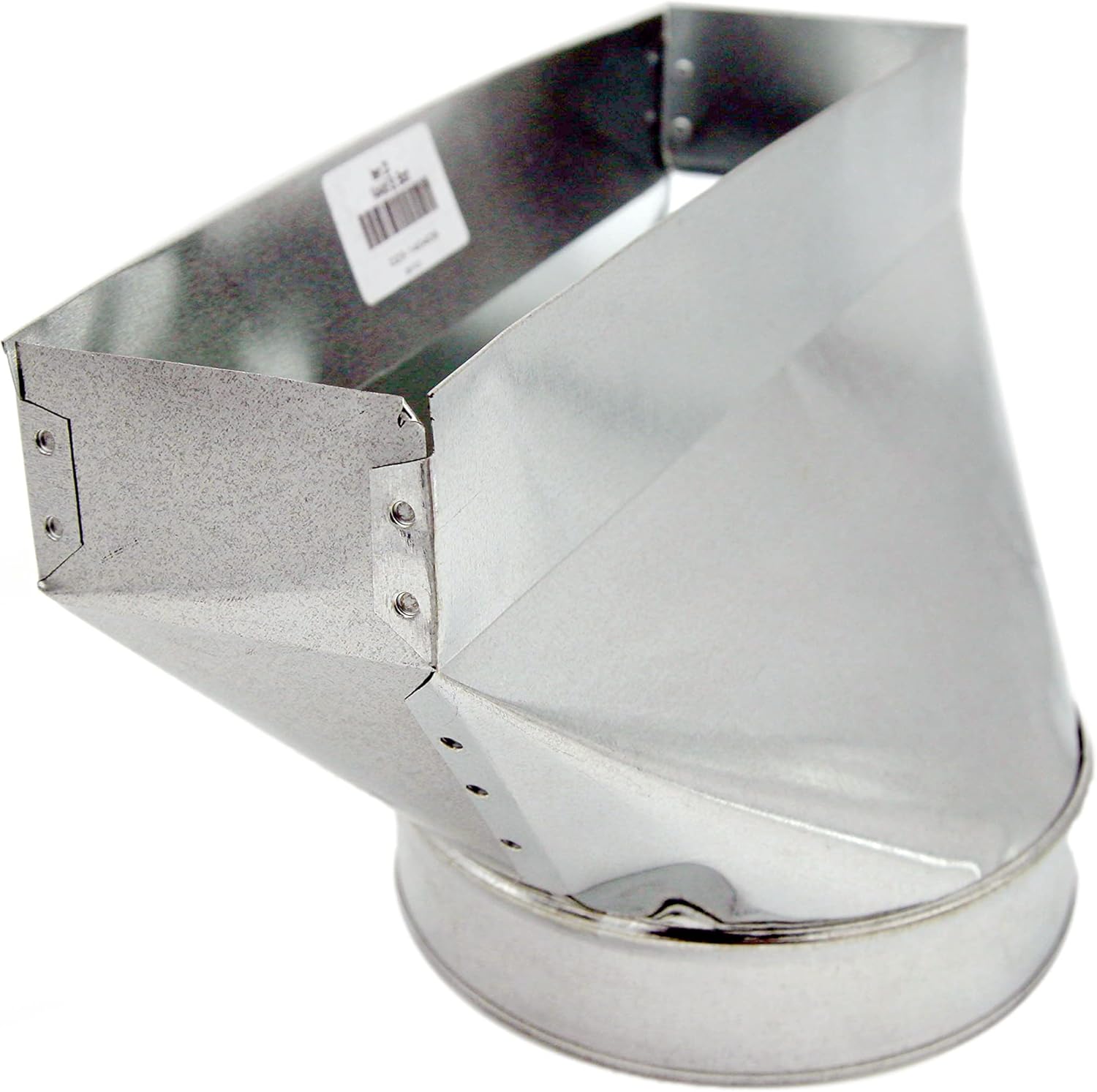 HVAC Premium Galvanized Round Transition | Straight Register Boot | 6" X 6" X 4" Galvanized Sheet Metal Straight Floor Boot is Compatible with Duct 6"