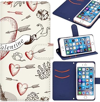 Amazon Co Jp Iphone 6s ケース Iphone 6 ケース 手帳型 Iphone 6s カバー Iphone 6s 手帳型 ケース Iphone 6 カバー Puレザー素材 Iphone 6 手帳 Iphone 6s ケース おしゃれ スタンド機能 カードホルダ付き Minisuit Series Type I41 バレンタインデー1