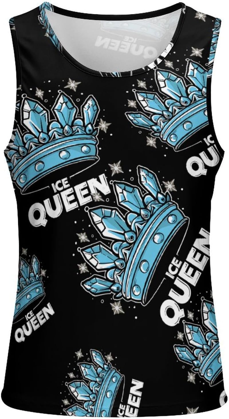 Ice Queen Men's Tank Top Sleeveless Muscle Shirts Vest Beach T Shirts for Workout Gym