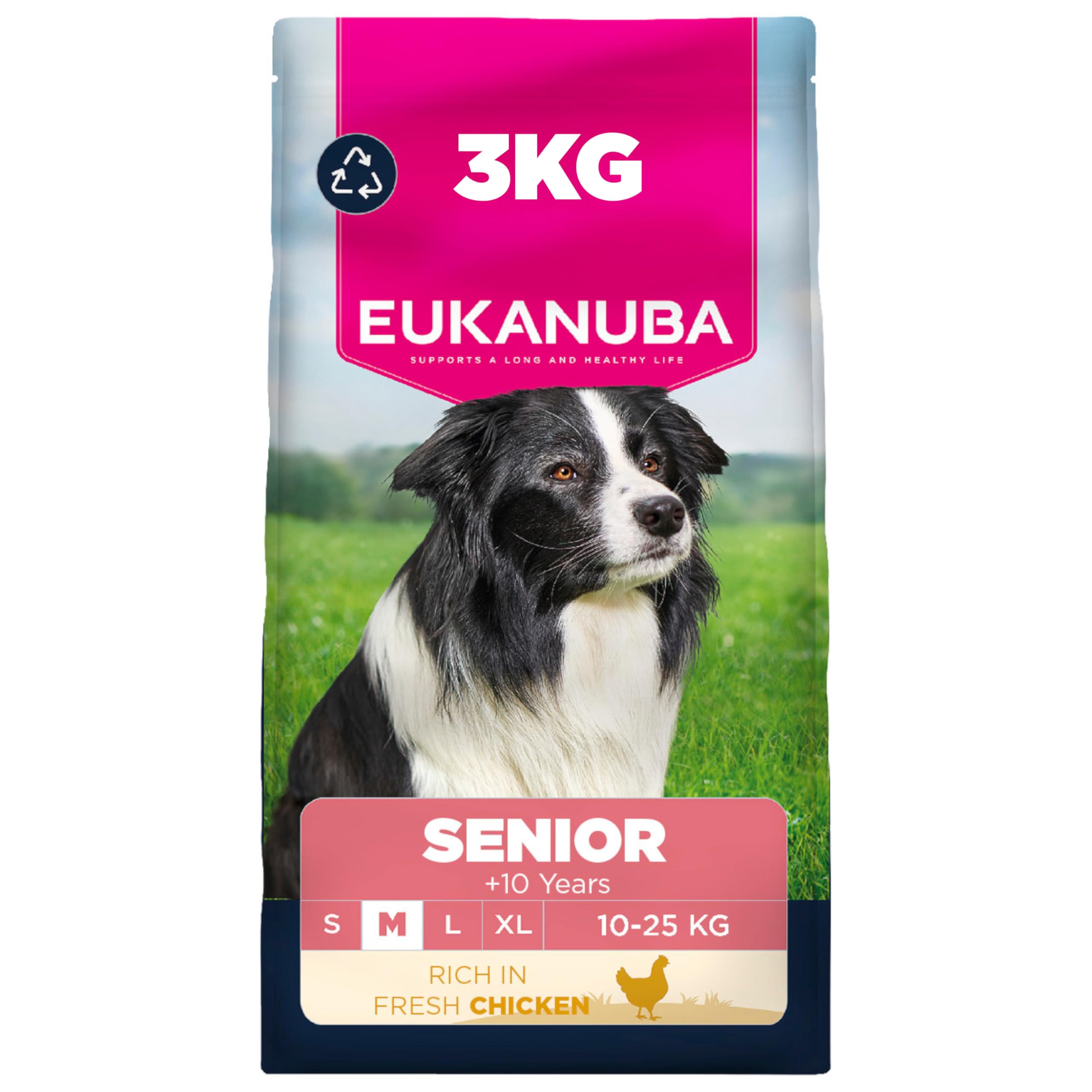 Eukanuba Premium Nutrition Senior Medium Breed Chicken - Economy Pack: 2 X 3Kg