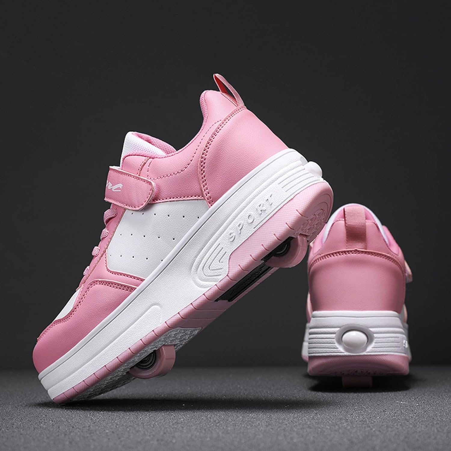 IWIHMIV Kids Roller Shoes Boy Girl Sneakers with Wheels Roller Skate Shoes for Kids Roller Shoes Suitable for Outdoor Sports Sneakers