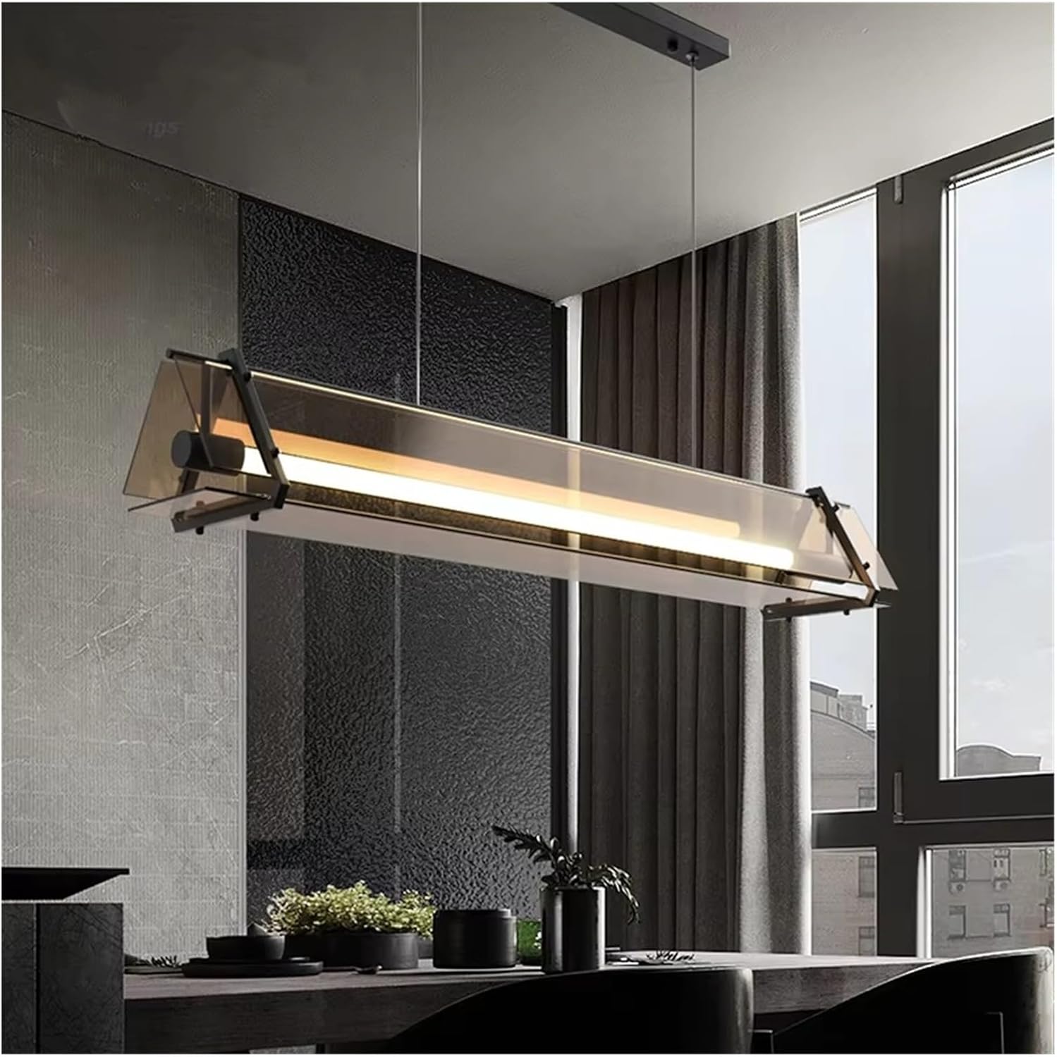 Wallps, Modern Dinitable Glassp for Kitchen Island Diniroom Loled Glass Lights,Lights/Warm White/Ch