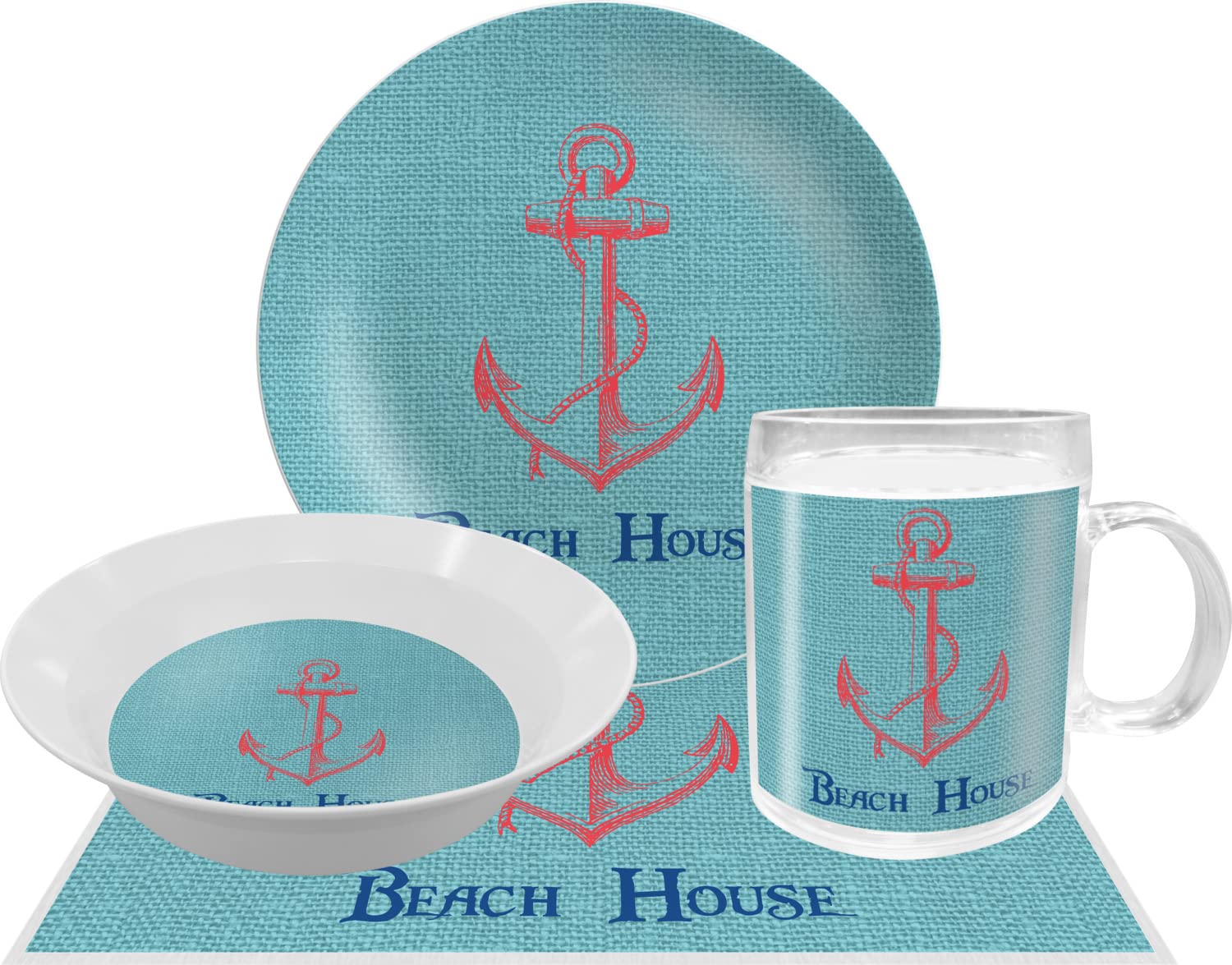 Personalized Chic Beach House Melamine Bowl - 12 oz