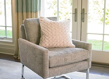 The Ritz-Carlton Rosebud Decorative Throw Pillow - 20" x 20" - Sand/Cream