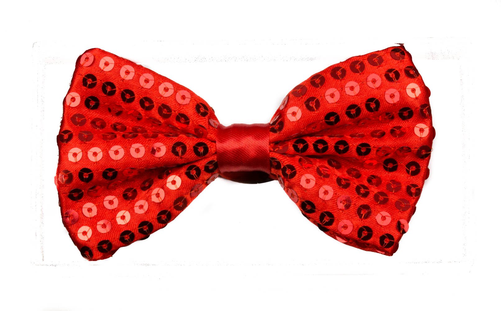 Mytoptrendz Men's Red Mytoptrendz® Black Sequin Dickie Pre-Tied Adjustable Bow Tie Unisex Bow Tie Sequins Accessories (Red)