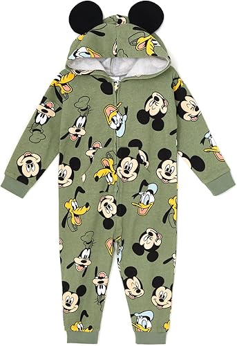 Disney Mickey Mouse Goofy Donald Duck Daisy Duck - Overol de forro polar con cremallera para bebés y niños pequeños