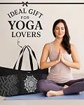 Gonex Yoga Mat Bag, Extra Large Canvas Gym Bag with Waterproof Pocket Metal Zipper, Fits Mat & Blocks, Stylish Mat Carrier for Women, Ideal for Yoga, Pilates, Workout, Travel