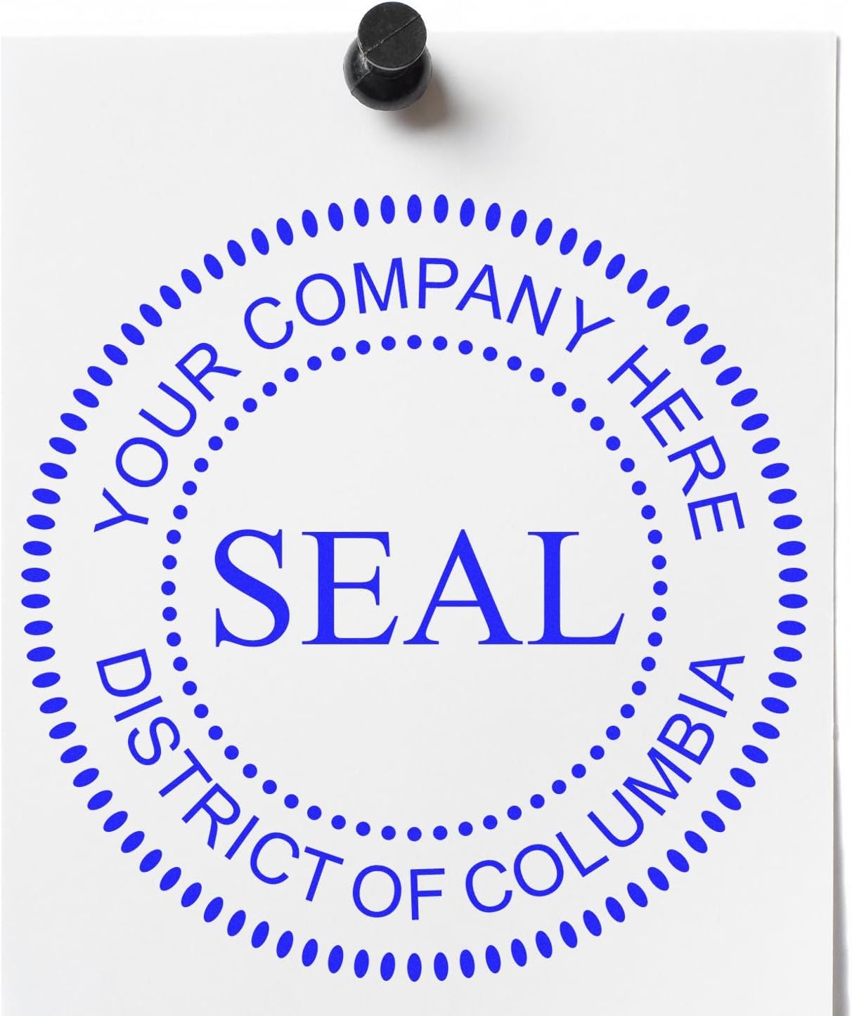 District of Columbia Self-Inking Corporate Seal Stamp, 1-5/8 Size, DC Company Stamp, Personalized, Customized Company Stamp, Customized Business Corporate Seal, Self-Ink Stamp, DC Stamp