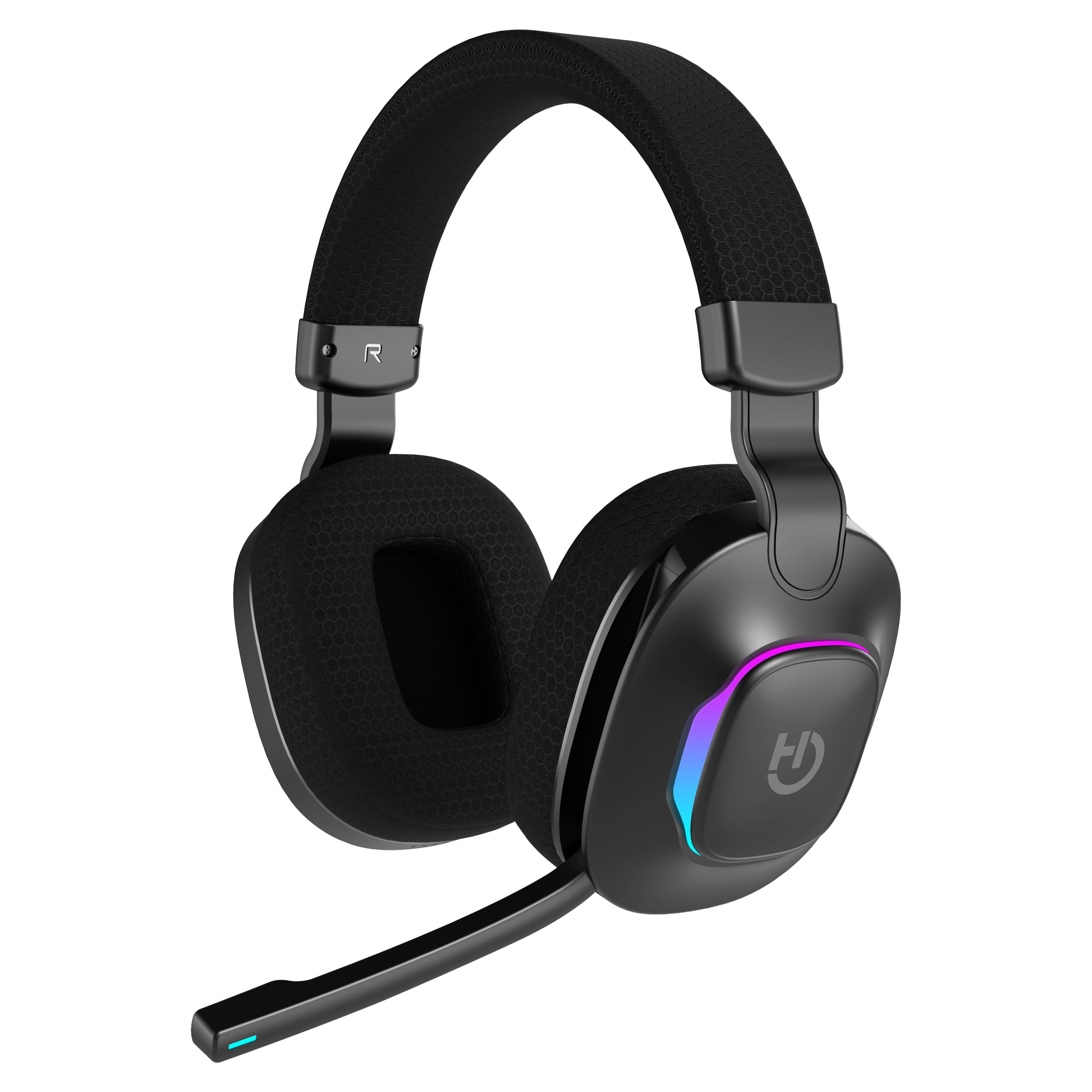 Auriculares Gaming Inalámbricos con Micrófono Hiditec Vortex ARGB/ Jack 3.5/ Bluetooth/ Negros