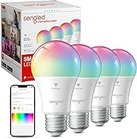 Sengled WiFi Color Changing Smart Light Bulbs, A19 RGB 800LM No Hub Required, Alexa & Google Assistant Compatible, 4 Pack