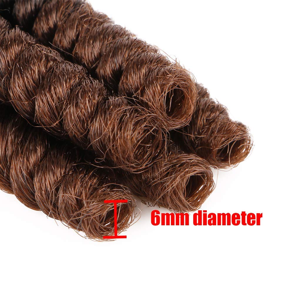 Queentas 6 Packs (6mm) Crochet Hair 10inches Tapered Cut Synthetic Hair Extensions for Black Women (Natural Black #1B+Black Brown #1B/30)