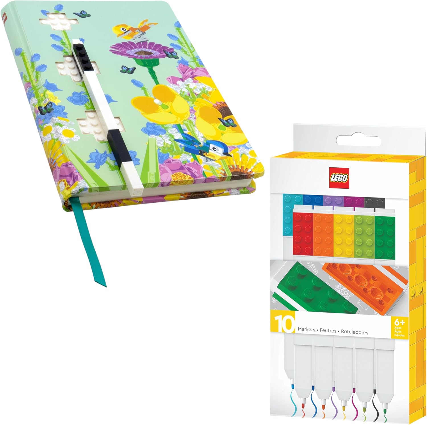 IQ LEGO Botanical Reclaim & Recycle Notebook with Gel Pen & 10 Pack Markers