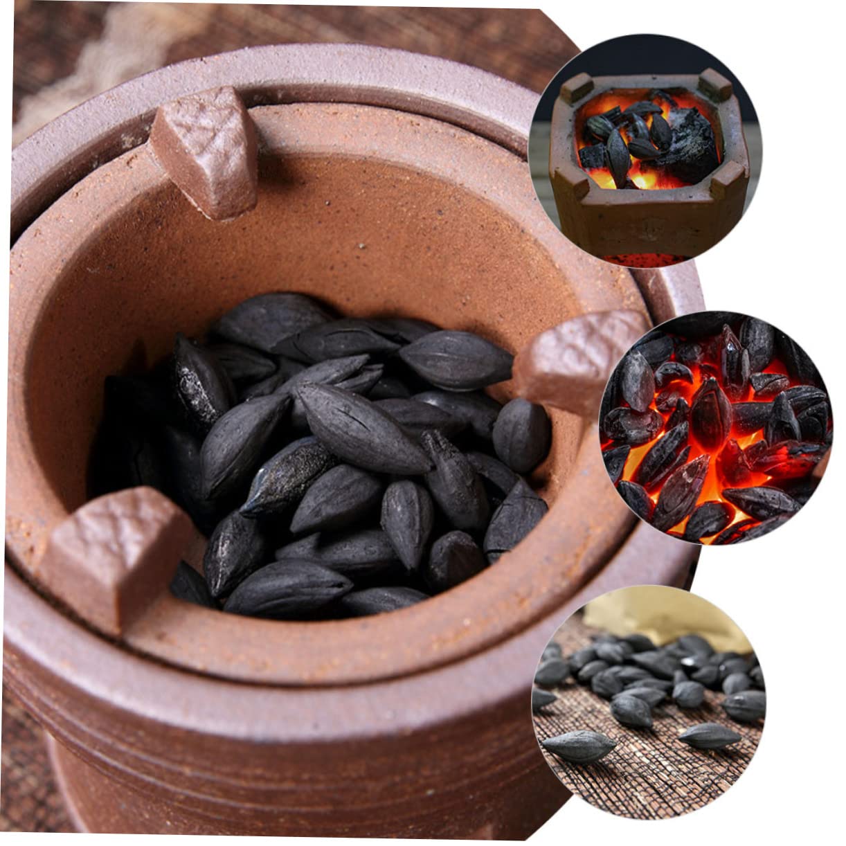 Carbone da Griglia 500g in Legno D'olivo, Sacchetto Nero | 1 Sacchetto, Uso Versatile per Barbecue e Bollitura, Adatto a Diverse Condizioni Climatiche