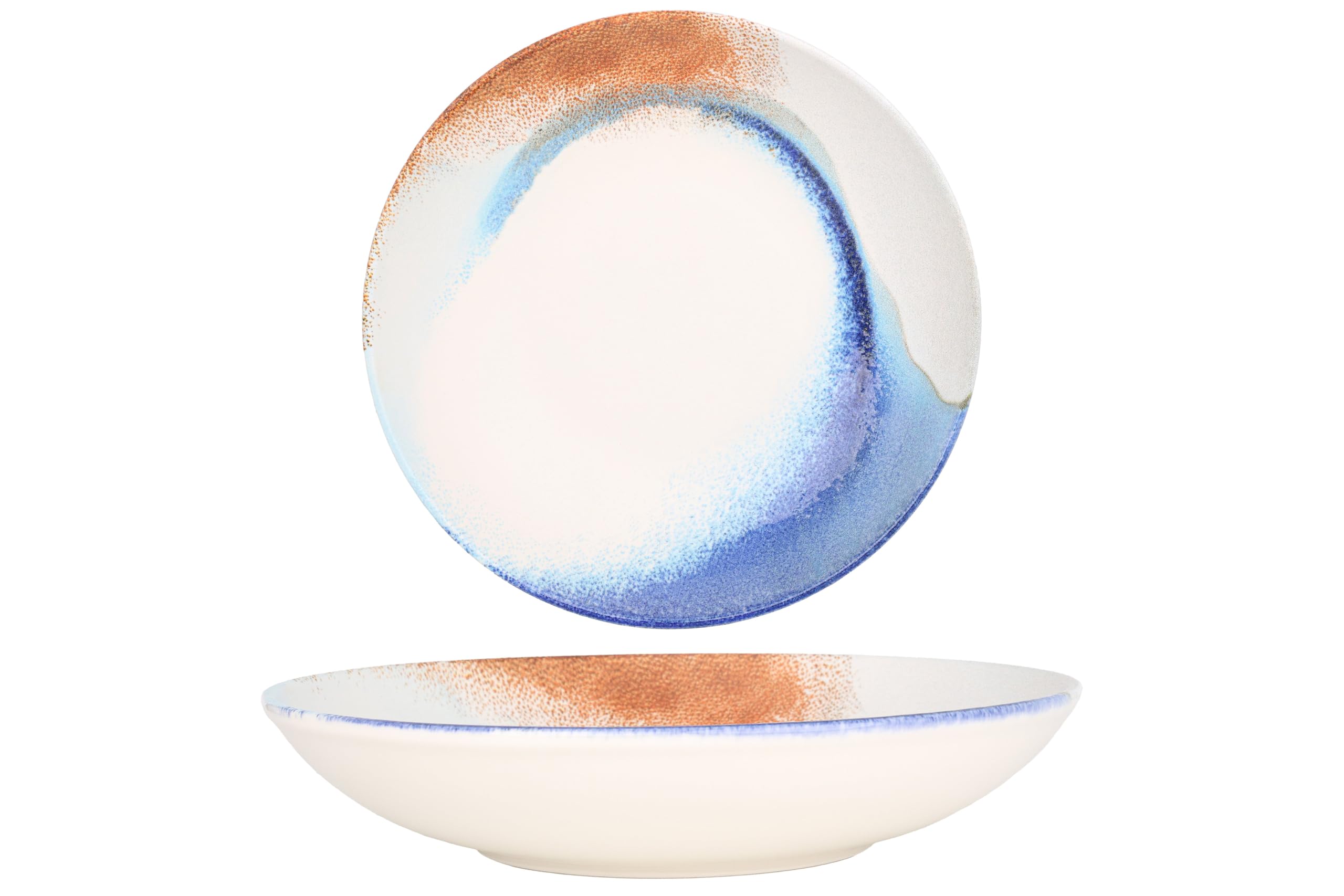 Bonna Assiette creuses - Kymen - Porcelaine - 25 cm (1300cc) - lot de 6