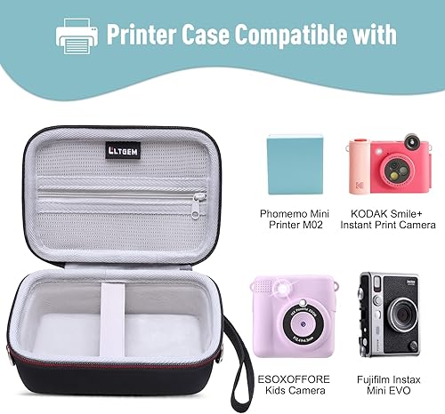 Miniatura 2 de LTGEM - Funda para cámara de impresión compatible con Phomemo Mini impresora adhesiva M02/KODAK Smile+ 2 en 1 cámara digital de impresión