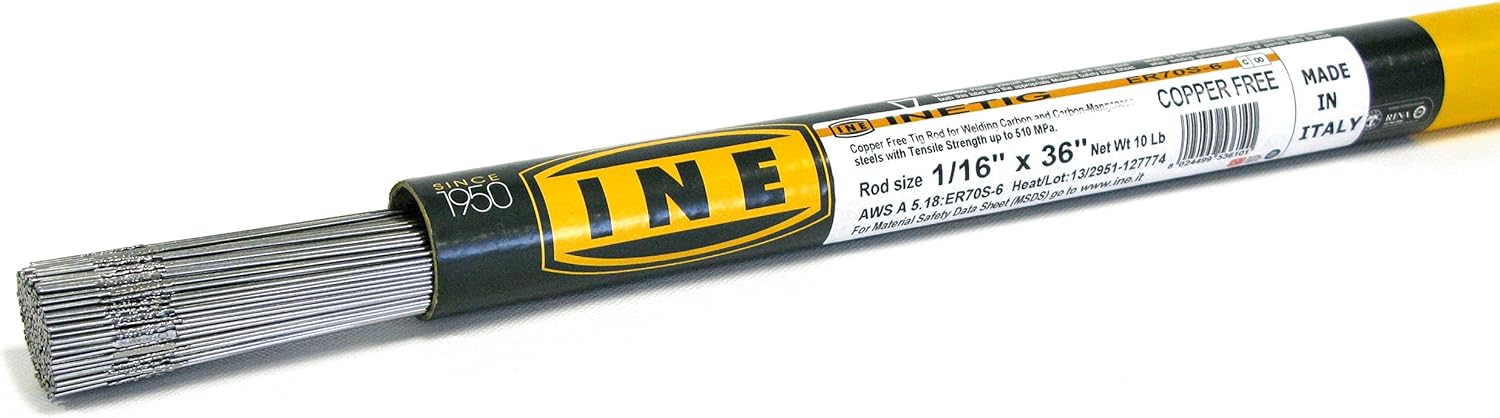 Free Shipping Offer INETIG COPPER FREE ER70S-6 1/16 x 36-Inch on 10-Pound Tube Tig Rod for Welding Carbon Manganese Steels Exclusive Discount 80% Offer INETIG COPPER FREE ER70S-6 1/16 x 36-Inch on 10-Pound Tube Tig Rod for Welding Carbon Manganese Steels