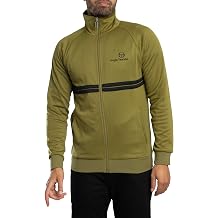 Sergio Tacchini Men's New Dallas Track Jacket, Avocado/Black