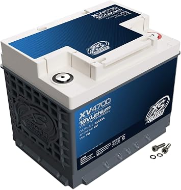 XS Power XV4800 1335 Amp Lithium Battery with M6 Terminal Hardware - Group 47 12 Volt 6Ah 670CA Deep Cycle LTO Racing Powercell for Performance Cars