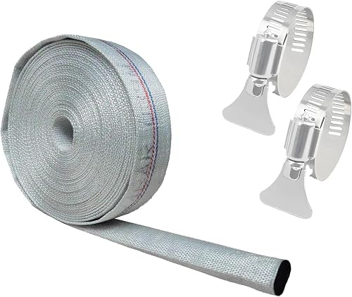 Backwash Hose, Large Diameter Expandable Fire Hose,for Draining Swimming Pools, Garden Watering, Bathing Pets, Car Washing, RV & Camping (100FT, 1, Inches)