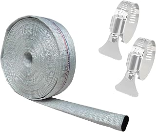 Backwash Hose, Large Diameter Expandable Fire Hose,for Draining Swimming Pools, Garden Watering, Bathing Pets, Car Washing, RV & Camping (100FT, 1.5, Inches)